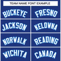 Royal White-Light Blue Classic Style Hockey Jersey 3