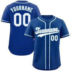 Royal White-Light Blue Hook Baseball Jersey 1
