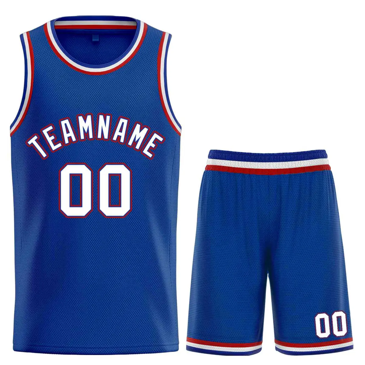 Royal White-Maroon Classic Curved Sets Basketball Jersey