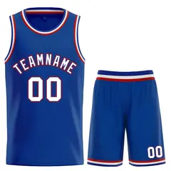 Royal White-Maroon Classic Curved Sets Basketball Jersey 1