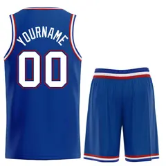 Royal White-Maroon Classic Curved Sets Basketball Jersey 2