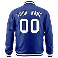 Royal White-Navy Varsity Full-Zip Letterman Bomber Jacket 4