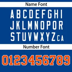 Royal White-Orange Color Block V-Neck Baseball Jersey 4