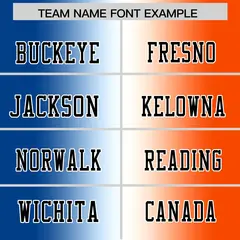 Royal White-Orange Gradient Football Jersey 3