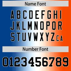 Royal White-Orange Gradient Football Jersey 4