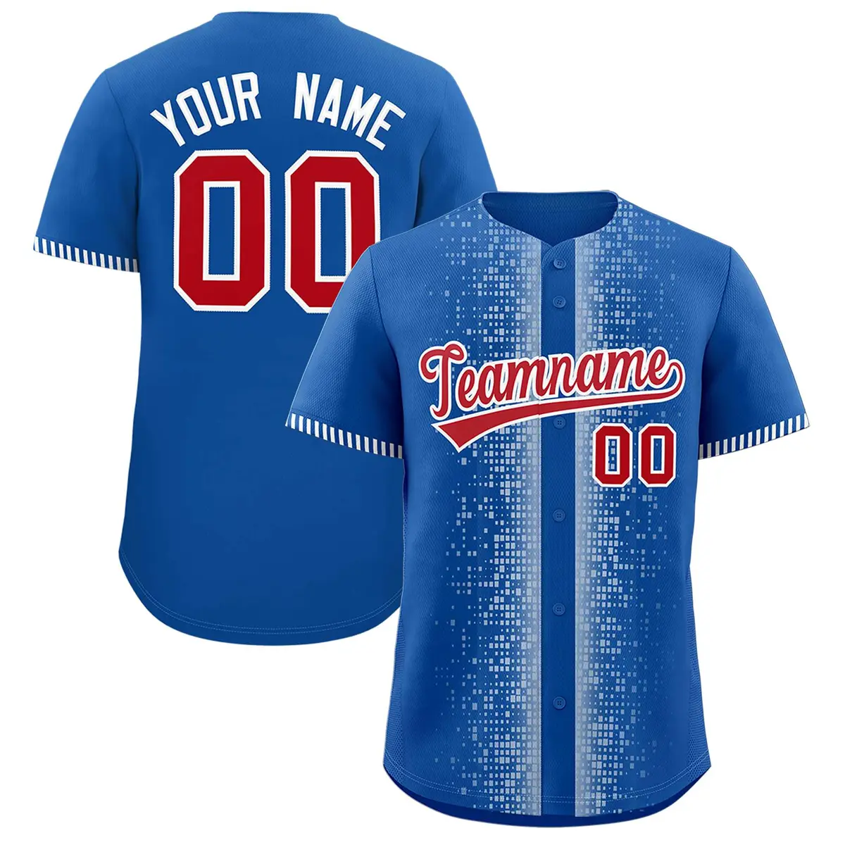 Royal White Phonetic Rhythm Authentic Baseball Jersey