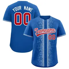 Royal White Phonetic Rhythm Authentic Baseball Jersey 1