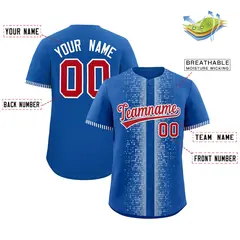Royal White Phonetic Rhythm Authentic Baseball Jersey 2