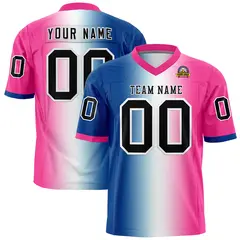 Royal White-Pink Gradient Fashion Authentic Football Jersey 1