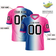Royal White-Pink Gradient Fashion Authentic Football Jersey 2