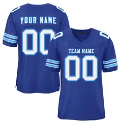 Royal White-Powder Blue Classic Mesh Football Jersey 1