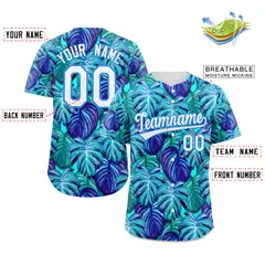 Royal White-Powder Blue Graffiti Authentic Baseball Jersey 2