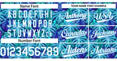 Royal White-Powder Blue Graffiti Authentic Baseball Jersey 3