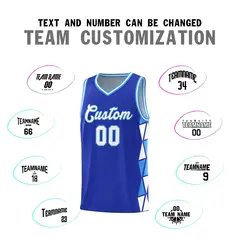 Royal White-Powder Blue Triangle Splicing Basketball Jersey 3