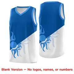 Royal White Radiant Sun Two Tone Basketball Jersey 2