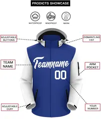 Royal White Raglan Sleeve Waterproof Jacket 2