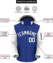 Royal White Raglan Sleeve Waterproof Jacket 2