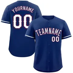Royal White-Red Authentic Classic Baseball Jersey 1