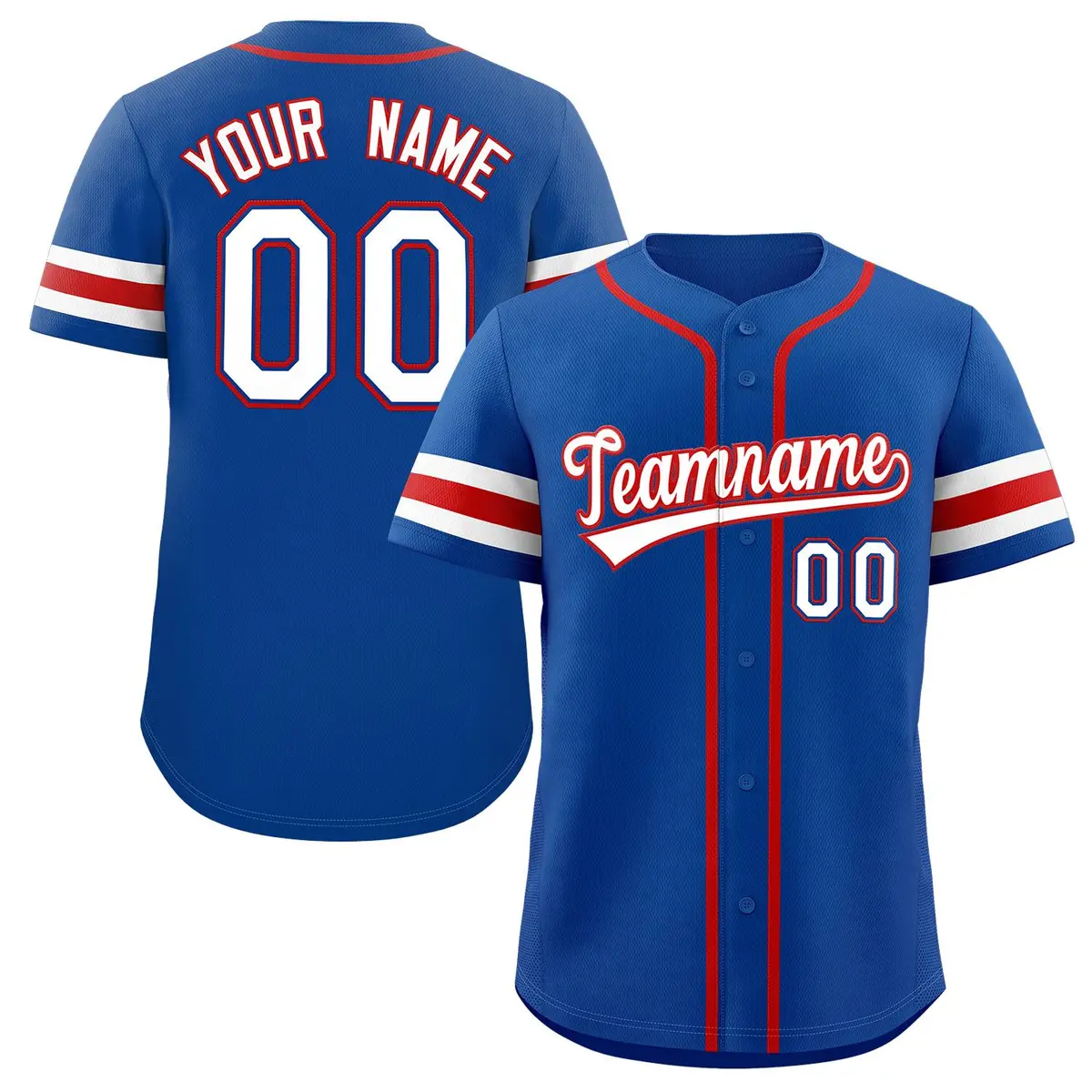 Royal White-Red Authentic Classic Baseball Jersey