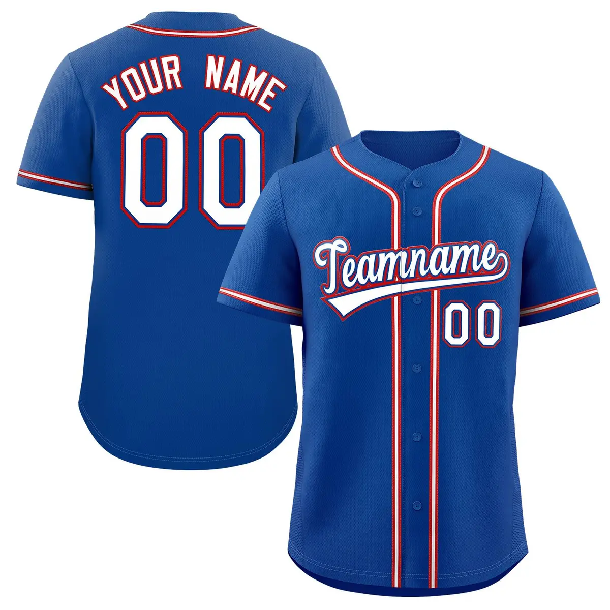 Royal White-Red Authentic Classic Baseball Jersey