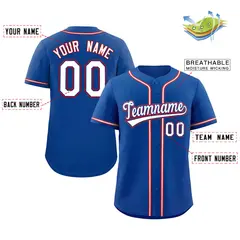 Royal White-Red Authentic Classic Baseball Jersey 2
