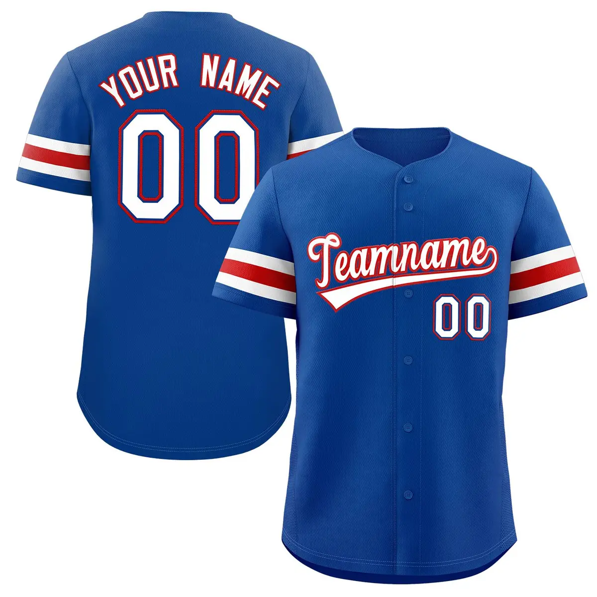 Royal White-Red Authentic Classic Baseball Jersey