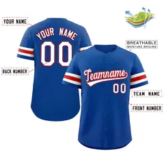 Royal White-Red Authentic Classic Baseball Jersey 2