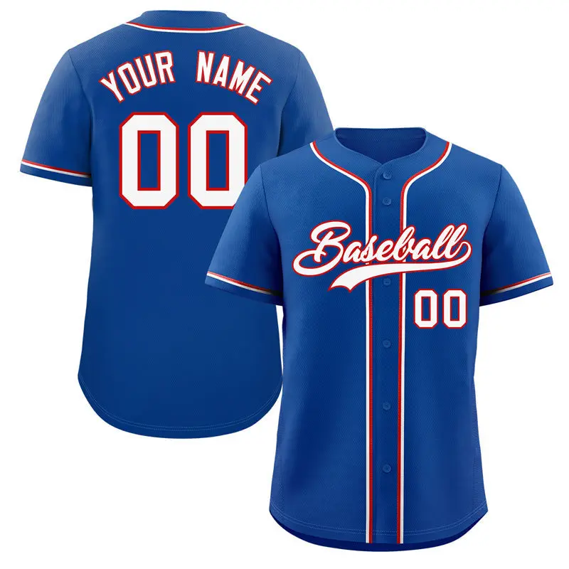 Royal White-Red Authentic Classic Baseball Jersey