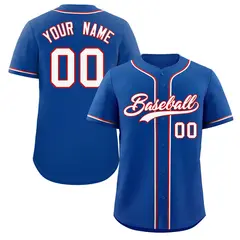 Royal White-Red Authentic Classic Baseball Jersey