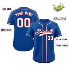 Royal White-Red Authentic Classic Baseball Jersey 2