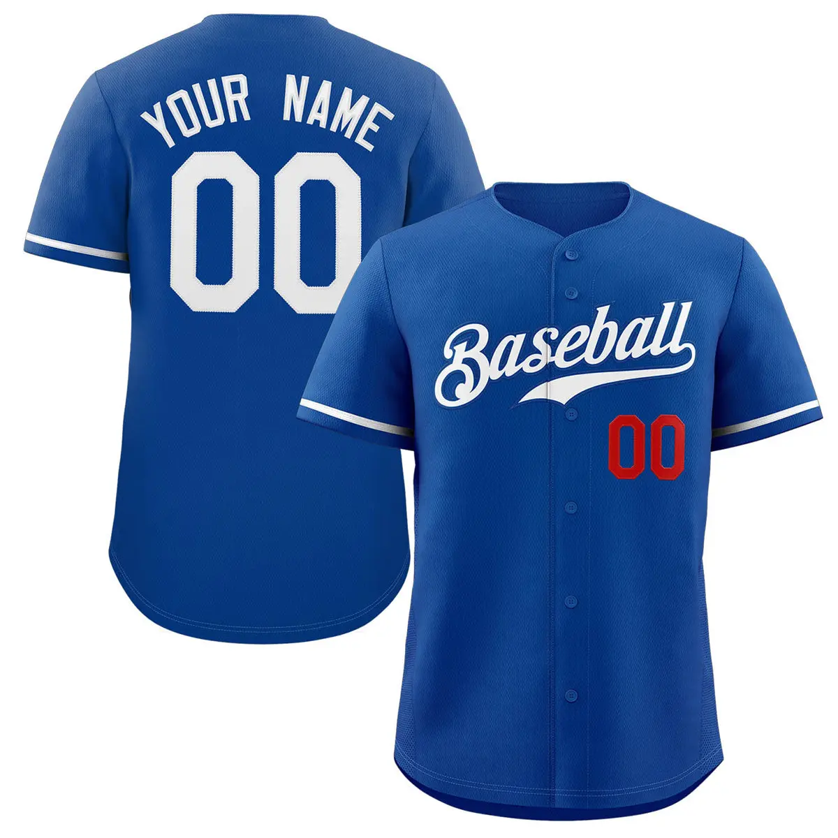 Royal White-Red Authentic Classic Baseball Jersey