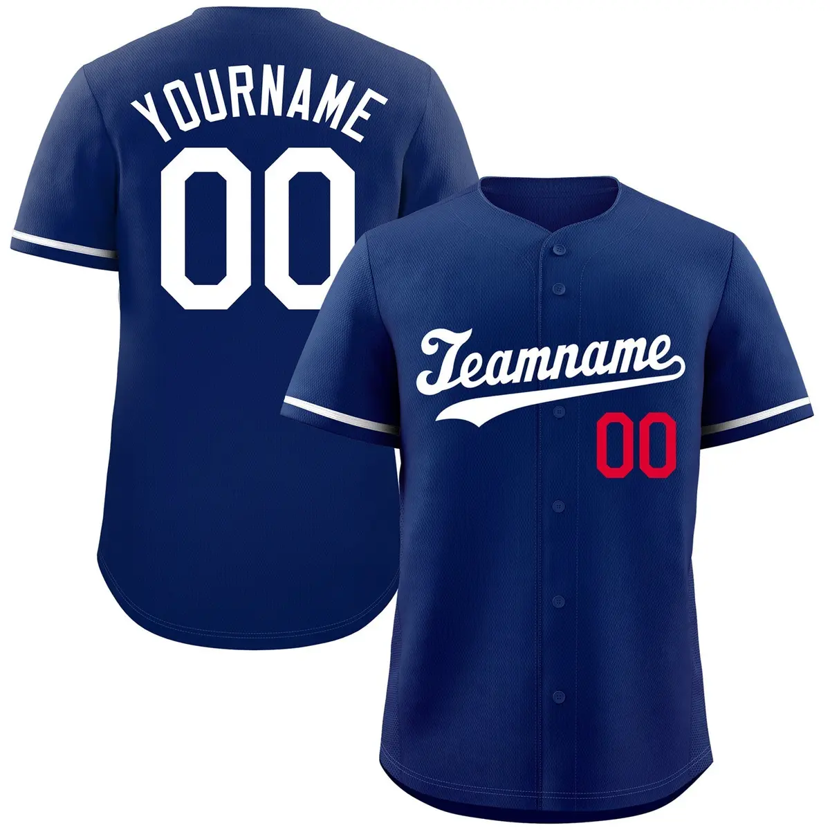 Royal White-Red Authentic Classic Baseball Jersey