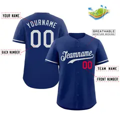 Royal White-Red Authentic Classic Baseball Jersey 2