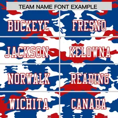 Royal White-Red Camo Authentic Football Jersey 3