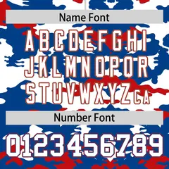 Royal White-Red Camo Authentic Football Jersey 4