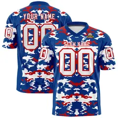 Royal White-Red Camo Authentic Football Jersey 1