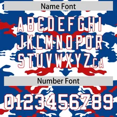Royal White-Red Camo Authentic Football Jersey 4