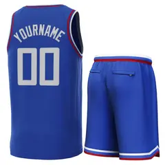 Royal White-Red Classic Sets Basketball Jersey 3