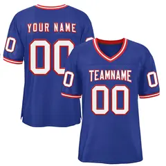 Royal White-Red Classic Style Authentic Football Jersey