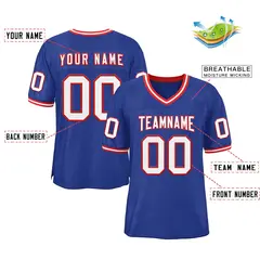Royal White-Red Classic Style Authentic Football Jersey 2
