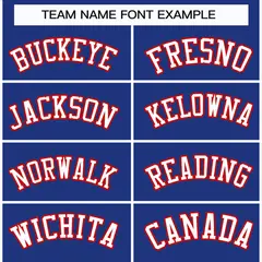 Royal White-Red Classic Style Hockey Jersey 3