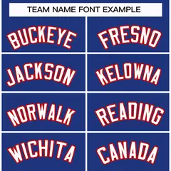Royal White-Red Classic Style Hockey Jersey 3