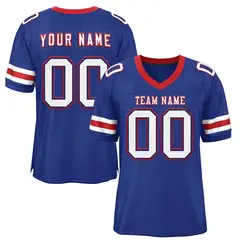 Royal White-Red Classic Style Mesh Authentic Football Jersey