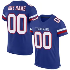 Royal White-Red Classic Style Mesh Authentic Football Jersey 1