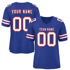 Royal White-Red Classic Style Mesh Authentic Football Jersey