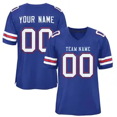 Royal White-Red Classic Style Mesh Authentic Football Jersey 1