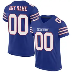 Royal White-Red Classic Style Mesh Authentic Football Jersey 1