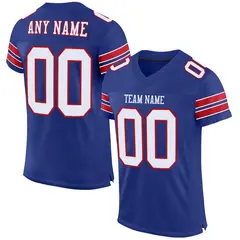 Royal White-Red Classic Style Mesh Authentic Football Jersey 1