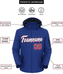 Royal White-Red Classic Waterproof Jacket 2