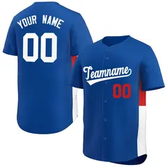 Royal White-Red Side Two-Tone Authentic Baseball Jersey